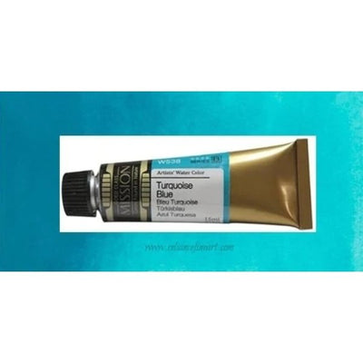 Mission Gold Watercolor 15ml - Turquoise Blue (W538) Series B | Reliance Fine Art |Mijello Mission Gold WatercolorWater ColorWatercolor Paint