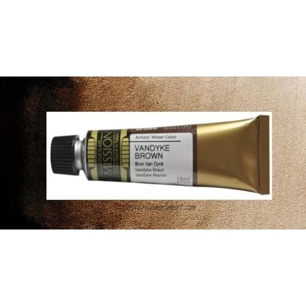 Mission Gold Watercolor 15ml - Vandyke Brown (W566) Series A | Reliance Fine Art |Mijello Mission Gold WatercolorWater ColorWatercolor Paint