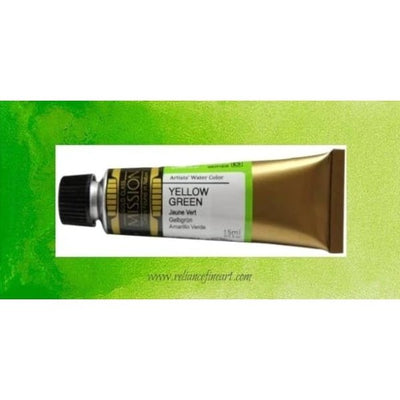 Mission Gold Watercolor 15ml - YELLOW GREEN (W532) Series B | Reliance Fine Art |Mijello Mission Gold WatercolorWater ColorWatercolor Paint