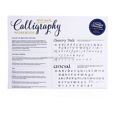 Mont Marte Calligraphy Workbook 22.9x30.5cm 50 sheet (MMCA0005) | Reliance Fine Art |Calligraphy & Lettering