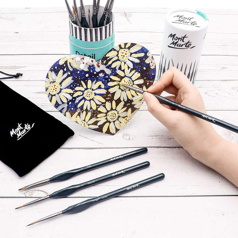 Mont Marte Detail Brush Collection 15pc (BMHS0046) | Reliance Fine Art |Brush Sets