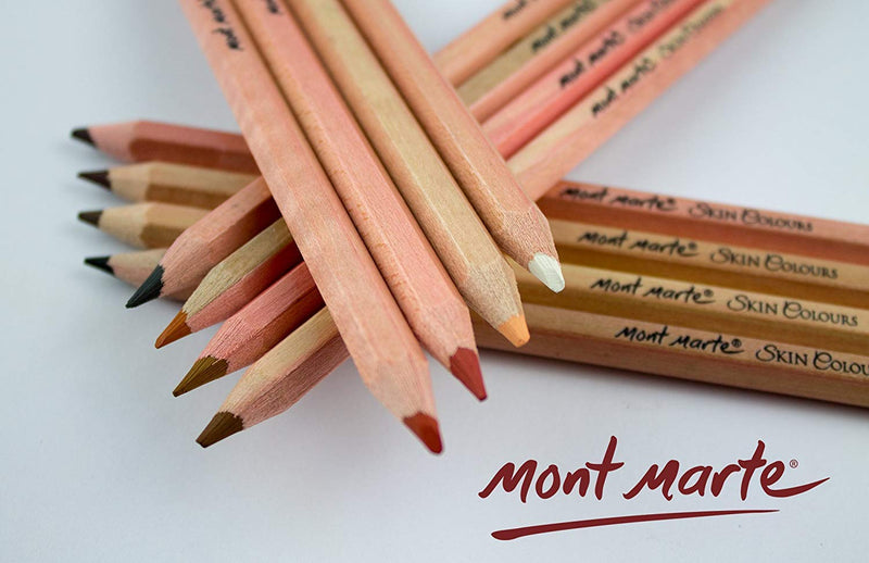 Mont Marte Skin Colour Pencils 12pc (MPN0103) | Reliance Fine Art |Sketching Pencils Sets