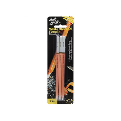 Mont Marte White Charcoal Pencils 3pc (MPN0041) | Reliance Fine Art |Charcoal & Graphite