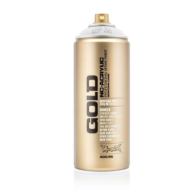 Montana Gold Acrylic Spray Paint 400 ML Disco White (F9100) | Reliance Fine Art |Spray Paint