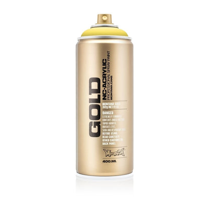 Montana Gold Acrylic Spray Paint 400 ML Easter Yellow (1010) | Reliance Fine Art |Spray Paint