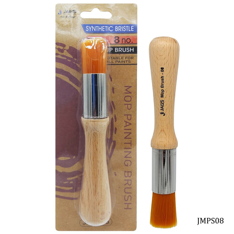 Mop Painting Brush Synthetic Hair No 8 (JMPS08) | Reliance Fine Art |Wash Brushes