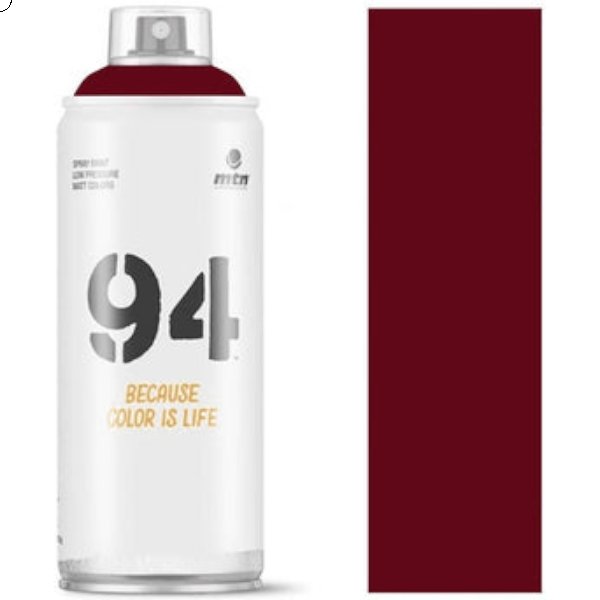 MTN 94 Spray Paint Bordeaux Red 400ml | Reliance Fine Art |Spray Paint