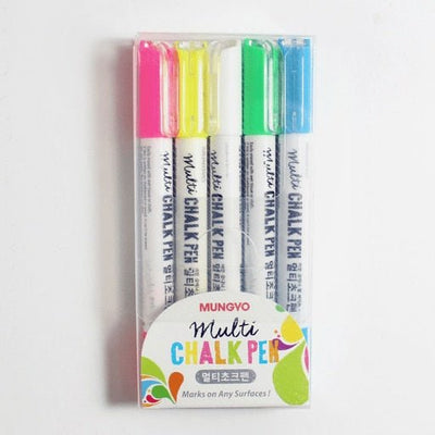 Mungyo Board and Glass Chalk Pen Set Of 5 Bright Colours (MBG-5) | Reliance Fine Art |Illustration Pens & Brush Pens