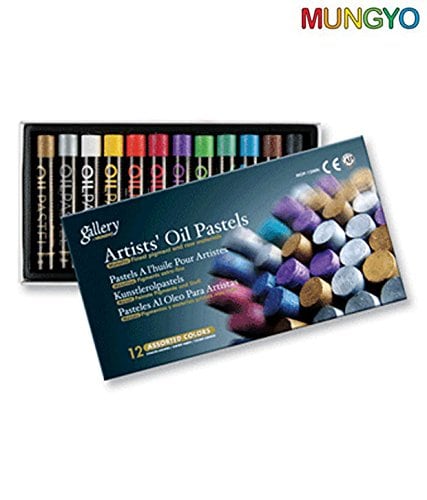 Mungyo Gallery Artist Oil Pastels - 12 Assorted Metallic Shades | Reliance Fine Art |Pastels