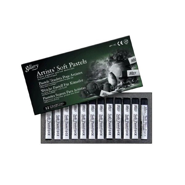 Mungyo Soft Pastel Set of 12 - Charcoal (MPV12C) | Reliance Fine Art |Charcoal & GraphitePastels