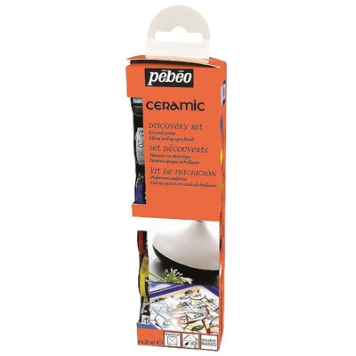 Pebeo Ceramic Discovery Kit Assorted Colours - 6 Colors x 20 ML (753405) | Reliance Fine Art |Other Paint SetsPaint SetsPebeo Vitrail Glass Colours