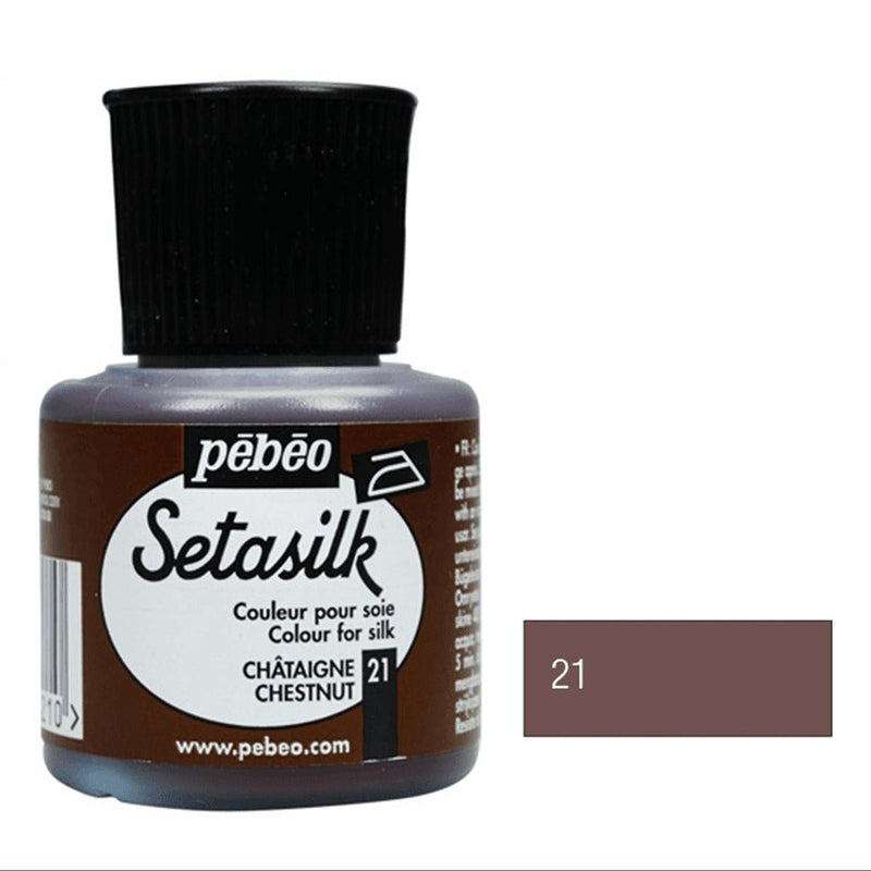 Pebeo Setasilk 45 ML Chestnut (21) | Reliance Fine Art |Glass & Silk ColoursPebeo Setasilk Silk Colours