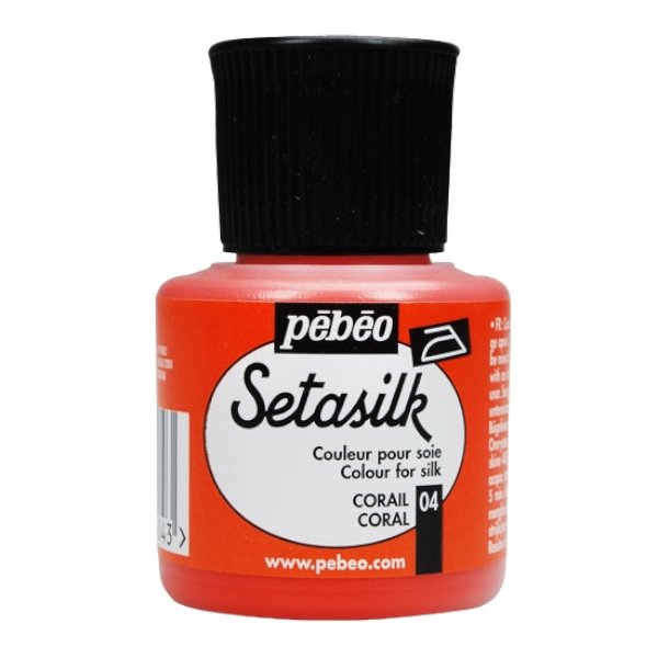 Pebeo Setasilk 45 ML Coral (04) | Reliance Fine Art |Glass & Silk ColoursPebeo Setasilk Silk Colours