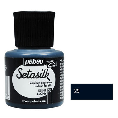 Pebeo Setasilk 45 ML Ebony (29) | Reliance Fine Art |Glass & Silk ColoursPebeo Setasilk Silk Colours
