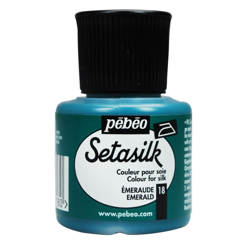 Pebeo Setasilk 45 ML Emerald (18) | Reliance Fine Art |Glass & Silk ColoursPebeo Setasilk Silk Colours