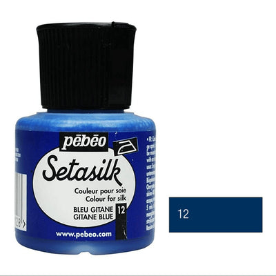 Pebeo Setasilk 45 ML Gitane Blue (12) | Reliance Fine Art |Glass & Silk ColoursPebeo Setasilk Silk Colours