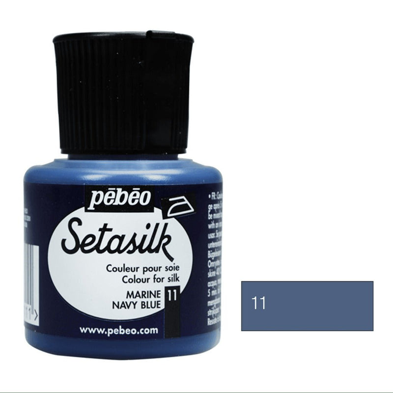 Pebeo Setasilk 45 ML Navy Blue (11) | Reliance Fine Art |Glass & Silk ColoursPebeo Setasilk Silk Colours
