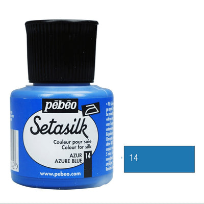 Pebeo Setasilk 45ml Azure Blue (14) | Reliance Fine Art |Glass & Silk ColoursPebeo Setasilk Silk Colours