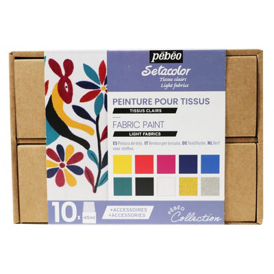 Pebeo Setasilk Set Of 10 Colours (10x45ml) | Reliance Fine Art |Other Paint SetsPaint SetsPebeo Setasilk Silk Colours