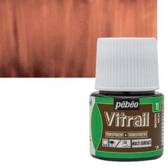 Pebeo Vitrail 45 ML Glass Colour Brown (11) | Reliance Fine Art |Glass & Silk ColoursPebeo Vitrail Glass Colours