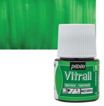 Pebeo Vitrail 45 ML Glass Colour Chartreuse (18) | Reliance Fine Art |Glass & Silk ColoursPebeo Vitrail Glass Colours