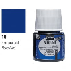 Pebeo Vitrail 45 ML Glass Colour Deep Blue (10) | Reliance Fine Art |Glass & Silk ColoursPebeo Vitrail Glass Colours