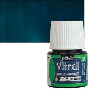 Pebeo Vitrail 45 ML Glass Colour Indigo Blue (54) | Reliance Fine Art |Glass & Silk ColoursPebeo Vitrail Glass Colours