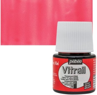 Pebeo Vitrail 45 ML Glass Colour Pink (21) | Reliance Fine Art |Glass & Silk ColoursPebeo Vitrail Glass Colours
