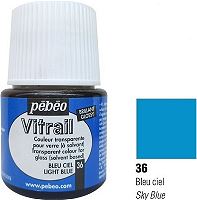 Pebeo Vitrail 45 ML Glass Colour Sky Blue (36) | Reliance Fine Art |Glass & Silk ColoursPebeo Vitrail Glass Colours