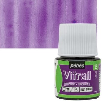 Pebeo Vitrail 45 ML Glass Colour Violet (25) | Reliance Fine Art |Glass & Silk ColoursPebeo Vitrail Glass Colours