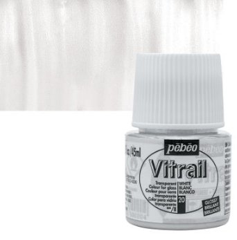 Pebeo Vitrail 45 ML Glass Colour White (20) | Reliance Fine Art |Glass & Silk ColoursPebeo Vitrail Glass Colours