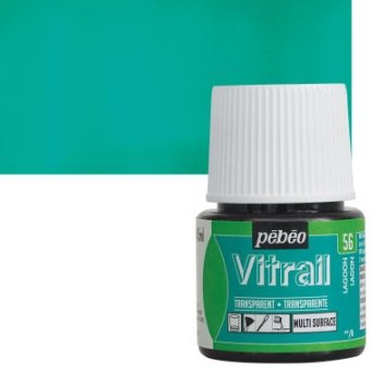 Pebeo Vitrail 45 ML Transparent Glass Colour Lagoon (56) | Reliance Fine Art |Glass & Silk ColoursPebeo Vitrail Glass Colours