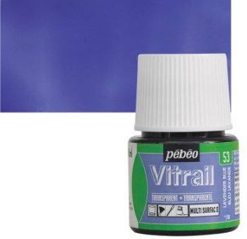 Pebeo Vitrail 45 ML Transparent Glass Colour Lavender Blue (53) | Reliance Fine Art |Glass & Silk ColoursPebeo Vitrail Glass Colours