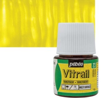 Pebeo Vitrail Glass Colour 45 ML Lemon (23) | Reliance Fine Art |Glass & Silk ColoursPebeo Vitrail Glass Colours
