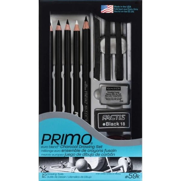 Primo Euro Blend Charcoal Drawing Set (