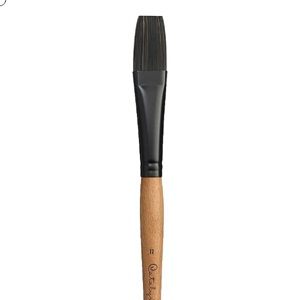 Princeton Catalyst PolytipBrushSynthetic Flat Long Hand Brush Size 12(P6400FB12),Brush for Acr n Oil | Reliance Fine Art |Oil BrushesOil Paint BrushesPrinceton Catalyst Polytip Brushes