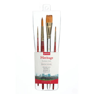 PRINCETON HERITAGE BRUSH SH PROFESSIONAL 4 PC SET (4050SET200) | Reliance Fine Art |Princeton Heritage BrushesWatercolour Brushes