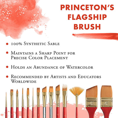 PRINCETON HERITAGE SH ONE STROKE BRUSH Size 1/8 Inch (4050ST-1/8) | Reliance Fine Art |Princeton Heritage BrushesWatercolour Brushes