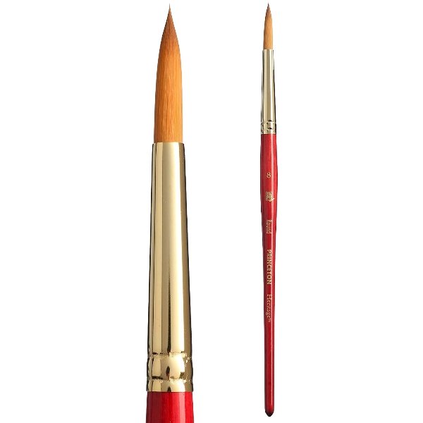 PRINCETON HERITAGE SH ROUND BRUSH Size 8 (4050R-8) | Reliance Fine Art |Princeton Heritage BrushesWatercolour Brushes