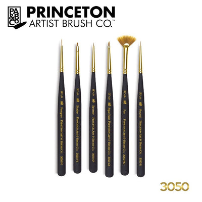 Princeton Mini-Detailer Brush 3050 Set of 6(P30506SET) | Reliance Fine Art |Acrylic Paint BrushesBrush SetsPrinceton Mini-Detailer Brushes