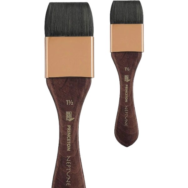 PRINCETON NEPTUNE SH MOTTLER BRUSH Size 1.5 INCH SYNTHETIC SQUIRREL HAIR (P4750M150) | Reliance Fine Art |Princeton Neptune BrushesWatercolour Brushes