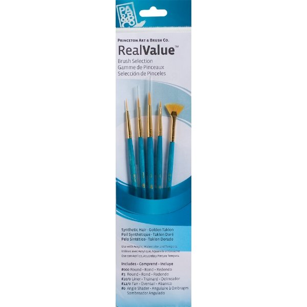 PRINCETON REALVALUE SYN GOLD TAKLON SH 4PC SET (PR9170) | Reliance Fine Art |Brush Sets