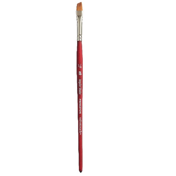 Princeton Velvetouch Artiste Angle Shader Synthetic, Size 1/4 inch (P3950AS025) | Reliance Fine Art |Acrylic Paint BrushesPrinceton Velvetouch Brushes