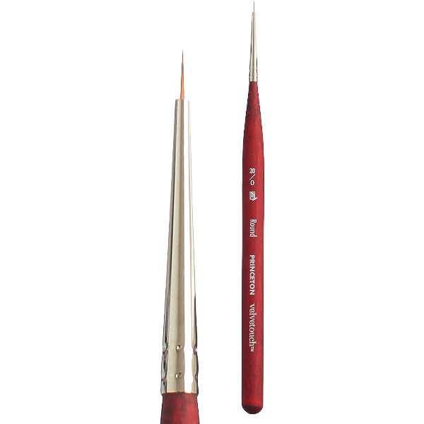 PRINCETON VELVETOUCH SH MINI ROUND Size 20/0 (3950MR-20/0) | Reliance Fine Art |Acrylic Paint BrushesPrinceton Velvetouch Brushes