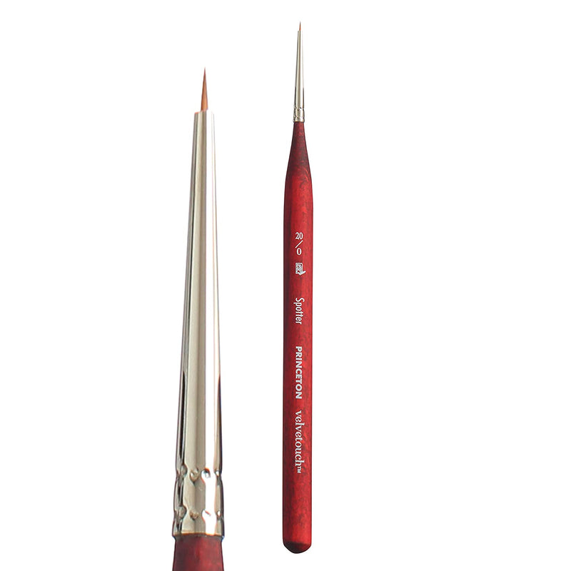 PRINCETON VELVETOUCH SH MINI SPOTTER Size 20/0 (3950MSP-20/0) | Reliance Fine Art |Acrylic Paint BrushesPrinceton Velvetouch Brushes