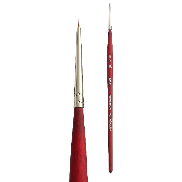 PRINCETON VELVETOUCH SH SPOTTER Size 18/0 (3950SP-18/0) | Reliance Fine Art |Acrylic Paint BrushesPrinceton Velvetouch Brushes