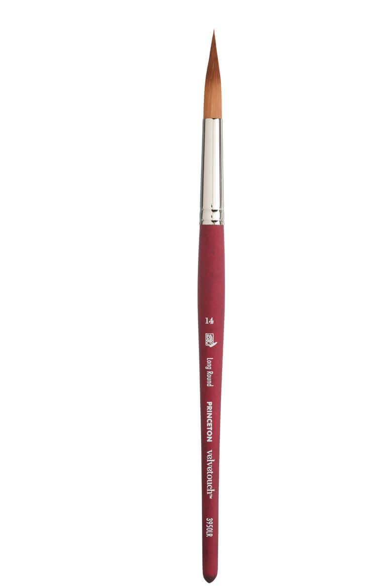 Princeton Velvetouch Synthetic Round Size 14 (P3950LR14) | Reliance Fine Art |Acrylic Paint BrushesPrinceton Velvetouch Brushes