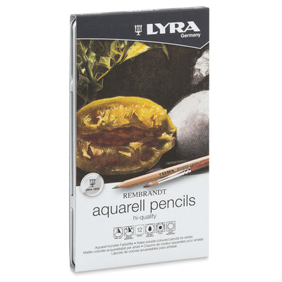 Rembrandt Artists Watercolor Pencils Set of 12 in Metal Box (L2011120) | Reliance Fine Art |Sketching Pencils Sets