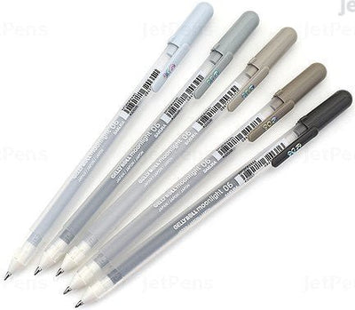 Sakura Gelly Roll Moonlight Greyscale (Set of 5) | Reliance Fine Art |Illustration Pens & Brush Pens