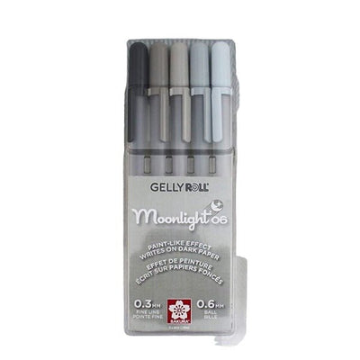 Sakura Gelly Roll Moonlight Greyscale (Set of 5) | Reliance Fine Art |Illustration Pens & Brush Pens